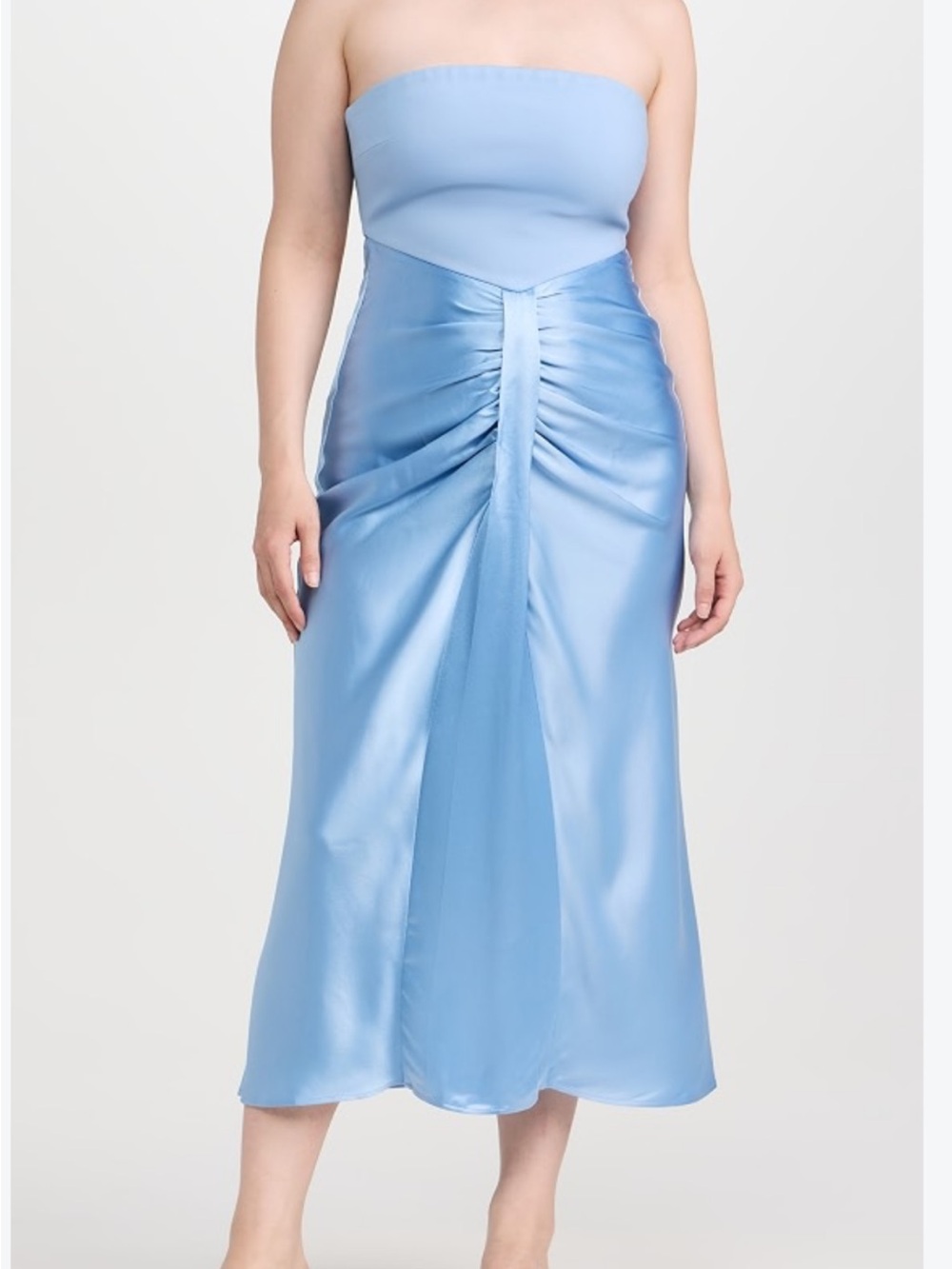 STAUD Light Blue Wayfaring Midi Dress